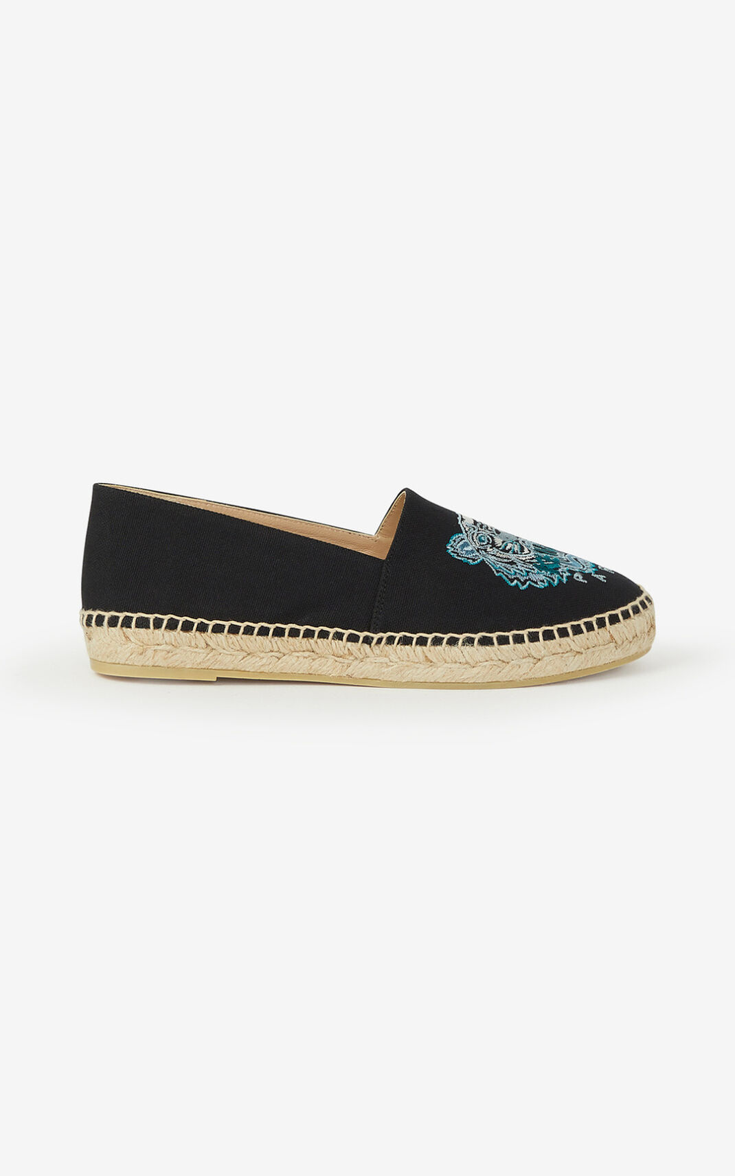 Kenzo Vászon Tiger Espadrilles Női Fekete | ID.262417